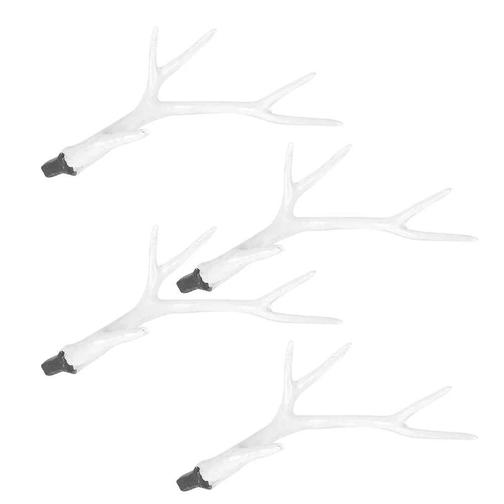 

4pcs White 25Cm Elk Antlers For Headband Diy Kit Lightweight Deer Horn Crafts Christmas Accessories Decor Party Costume