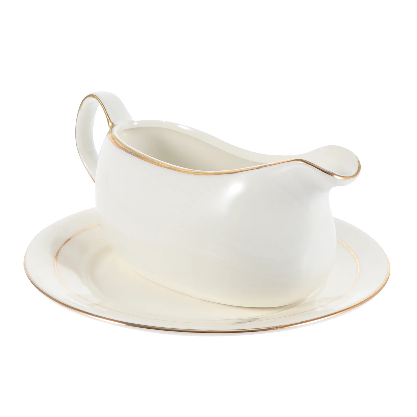 

1Set Ceramic Sauce Cups Premium Practical for Home Restaurant Hotel Gravy Boat Condiment Bowl Sauce Dispenser