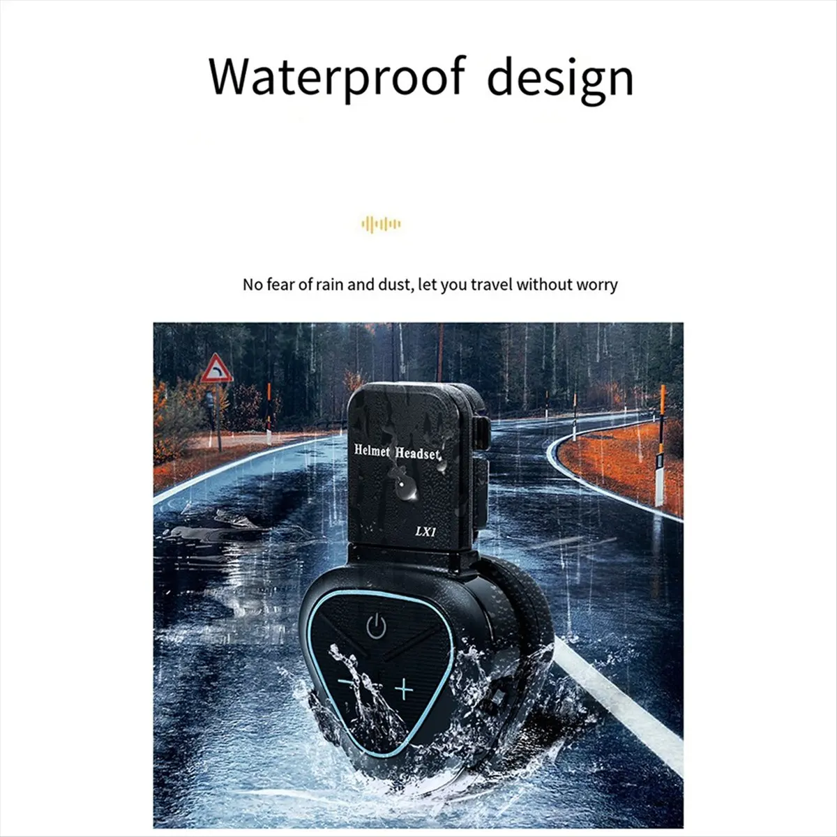 【SPECIAL OFFER】New LX1 Motorcycle Helmet Bluetooth Headset Portable Smart Noise Cancelling Waterproof Takeaway Headset