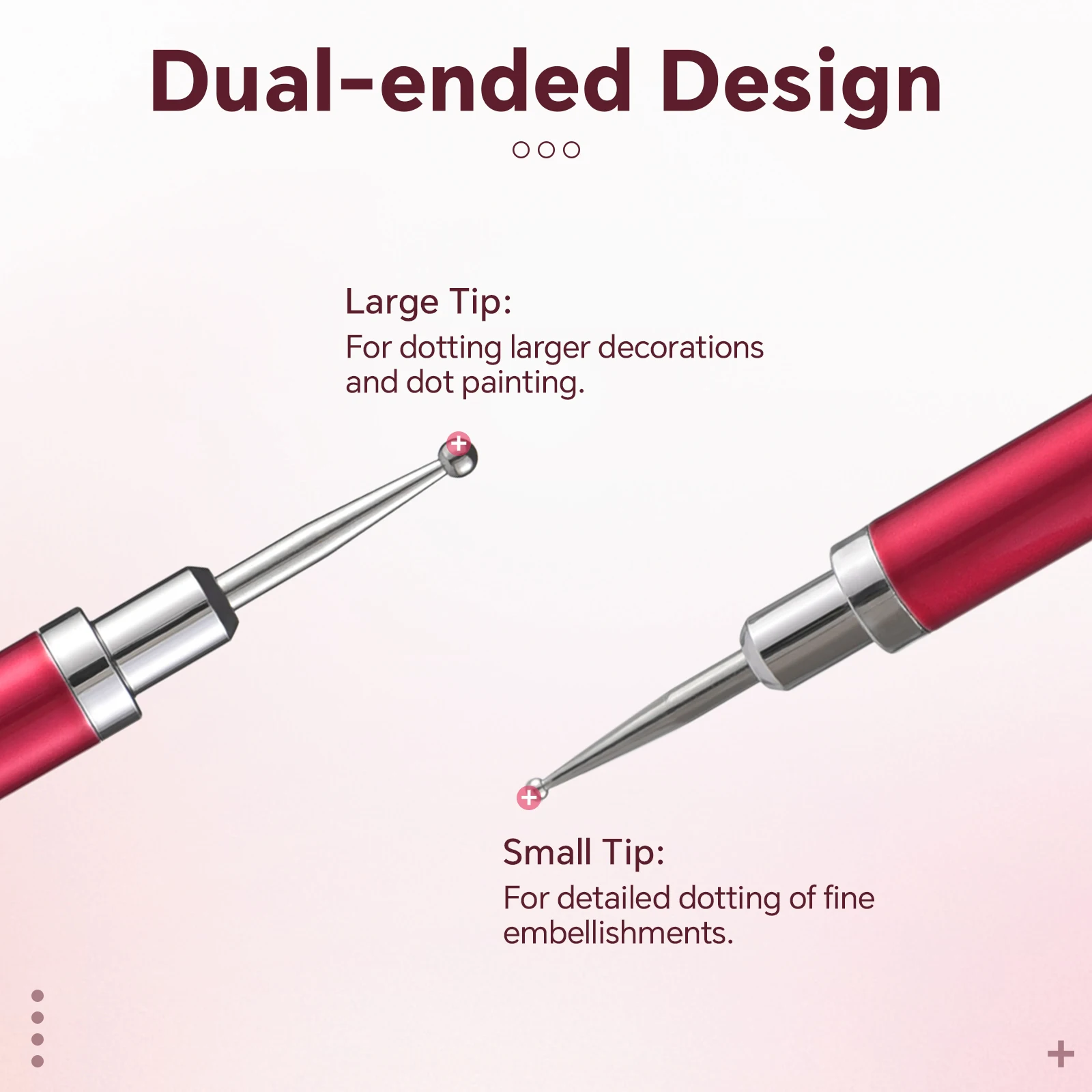 

Nail Art Dotting Pen Alloy Handle Dual-ended Drawing Painting Rhinestones Gems Pens