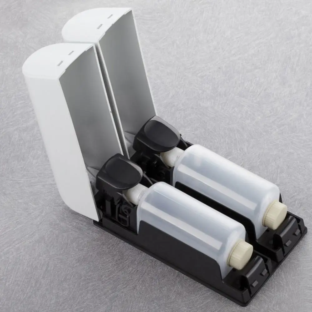 Manual Press Wall Mounted Soap Dispenser Refillable Lock Lotion Soap Container Easy To Install Space Saving