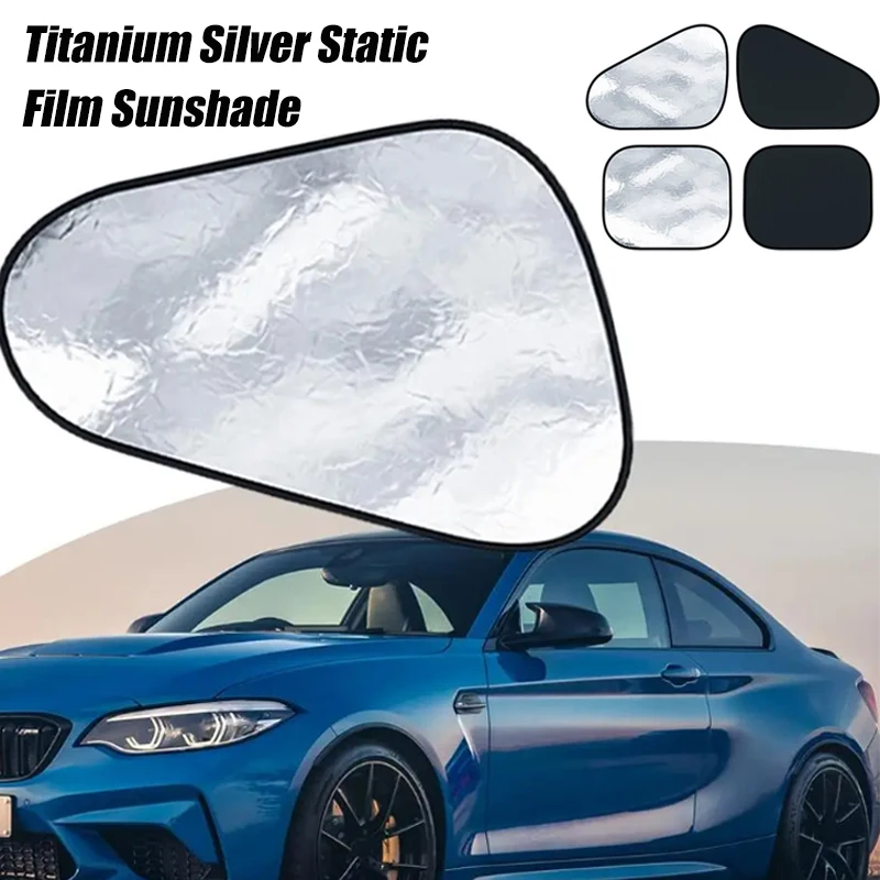 

2/3 шт. автомобильный козырек для защиты от солнца, УФ-блокировка, теплоизоляционная статическая клейкая пленка, боковое окно, защита от ультрафиолета, изогнутый край