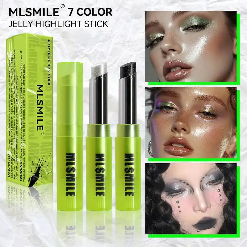 

MLSMILE Women's Water Glossy Jelly Eyeshadow 7 Colors Ultra Shiny 3D Brightening Halloween Highlighter Stick 2025 New