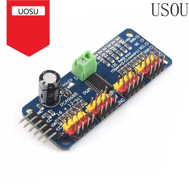 1/3/5Pcs PCA9685PW 16 Channel 12-Bit PWM Servo Shield Driver I2C Interface PCA9685 Module