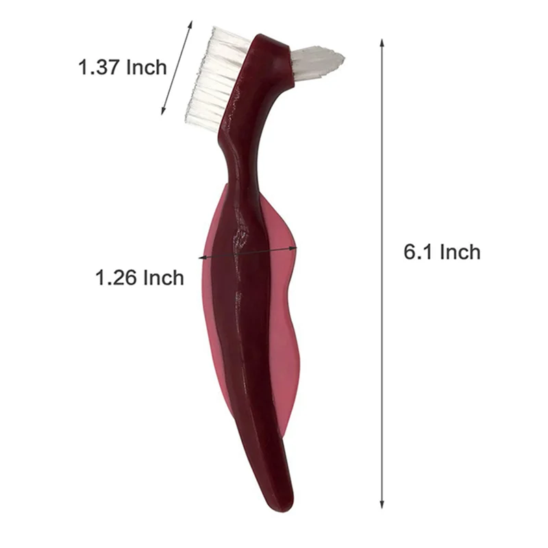 Beauty 8 pièces brosse à dents dure Premium brosse à dents, brosse de nettoyage, poils multicouches et brosse Double face Portable pour prothèse dentaire