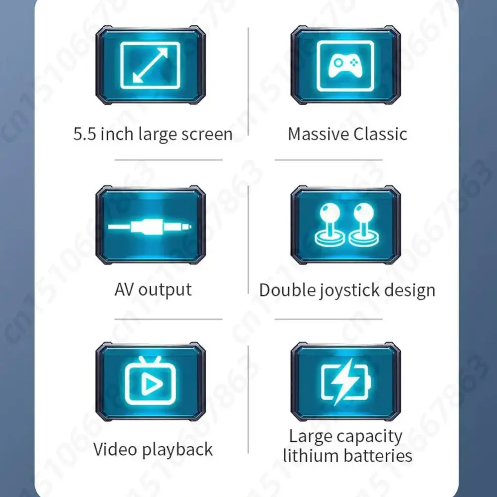 X9 ريترو وحدة تحكم بجهاز لعب محمول 5.5 بوصة IPS شاشة 8 جيجابايت 2000 + ألعاب نوع-C شحن الجيب ممر الألعاب لاعب دعم GB GBA GBC