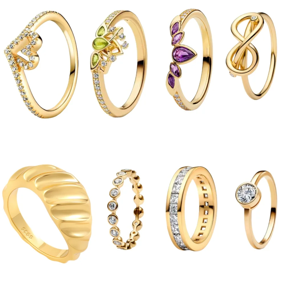 

2025Новое кольцо из серебра 925 пробы в форме сердца, лотоса, фиолетового кристалла, подходящее изысканное высококачественное ювелирное изделие для женщин на свадьбу