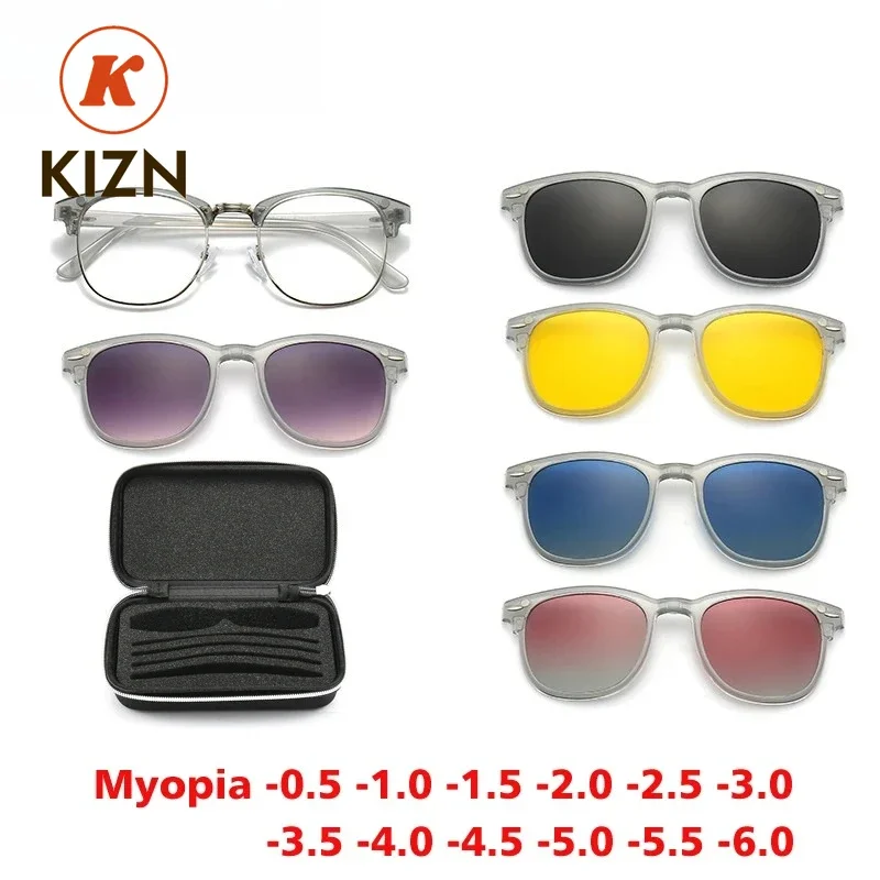 

Спортивные очки KIZN 6 в 1: поляризационные, для коррекции близорукости, унисекс, с магнитным креплением, прозрачные, в оправе цвета чая, на заказ, оптические, -0.5 диоптрии