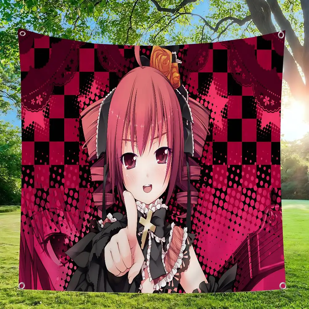 Popular Virtual Singer Kasane Teto Anime Banner INS Style Outdoor Party Decoration Atmosphere Flag