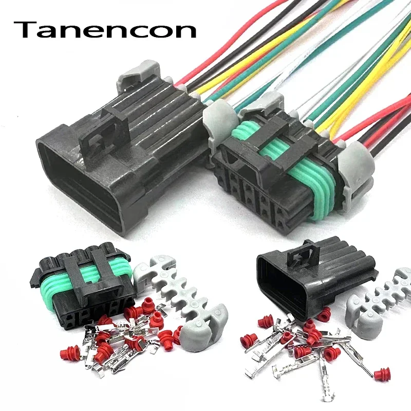 1 Set 10 Pin 150 Series Automotive Fuel Pump Plug Male Female Car Headlight Connectors for Buick 12045808 12065425