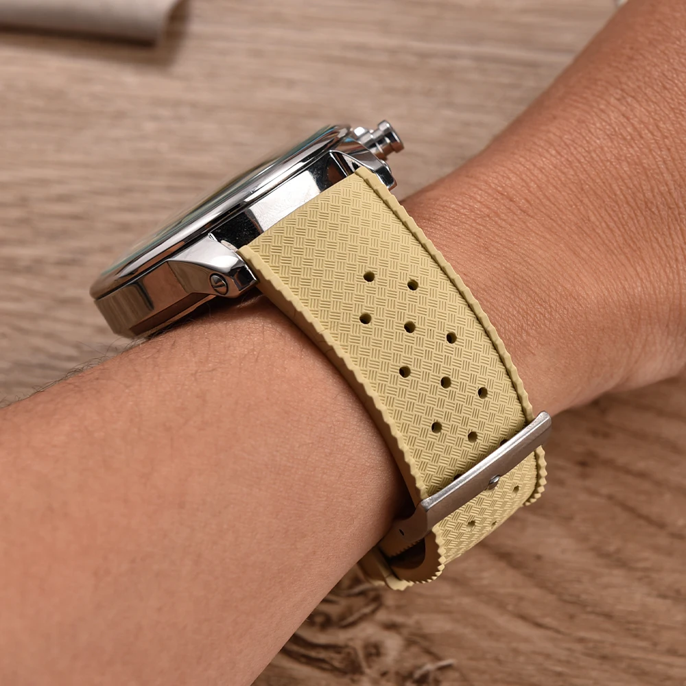 18/19/20/21/22/23/24 مللي متر الاستوائية FKM ساعة مطاطية العصابات الإفراج السريع FPM حزام دائم لينة معصمه مقاوم للماء ساعة رياضية #1