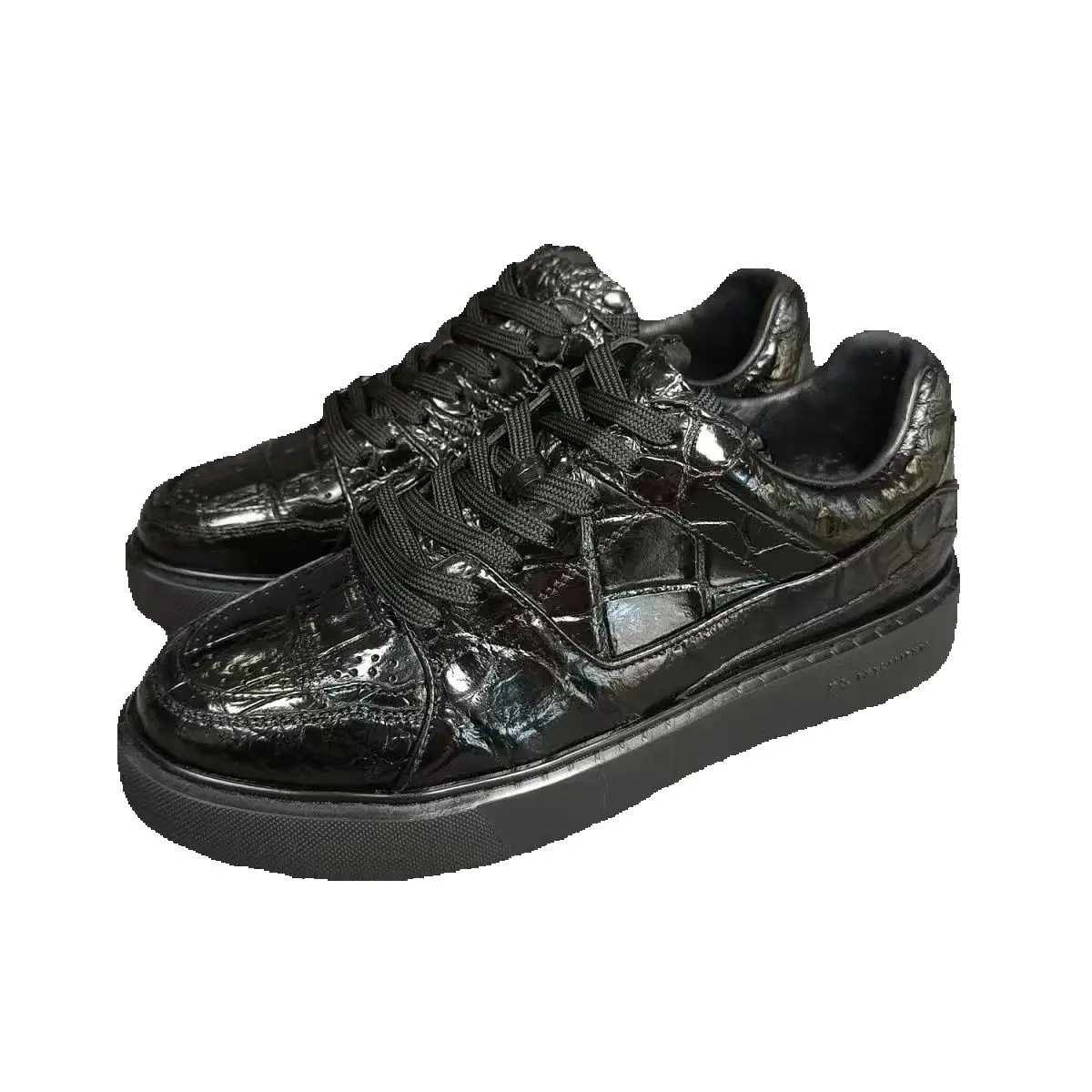 

2025 new arrival Fashion Crocodile Skin causal shoes men,male Genuine leather sneakers pdd656