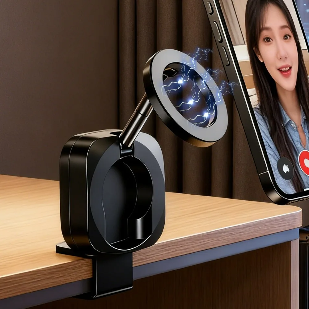 Soporte magnético plegable para teléfono para cinta de correr Magsafe, soporte Universal plegable para coche, soporte magnético ajustable con rotación para teléfono inteligente