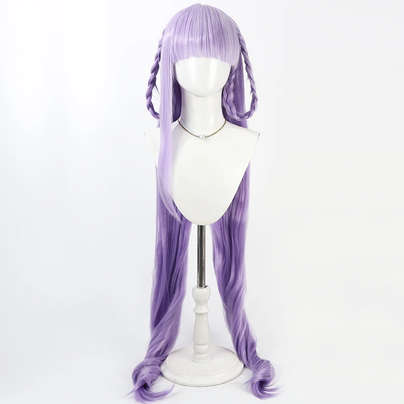 Synthetisch haar BB Cosplay Pruiken Game Fate BB Rollenspel Halloween 130 cm Vrouwen Lang Golvend Lichtpaars Pruik Hittebestendig