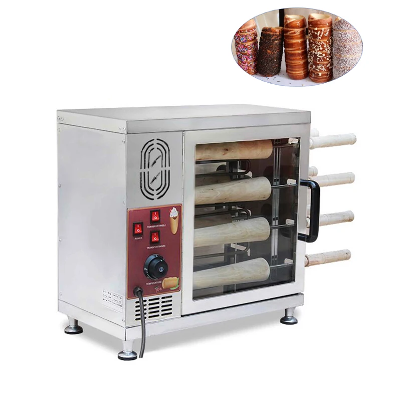 Chinmey Cake Roller Machine Stainless Steel Donut Ice Cream Cone Maker Electric Kurtos Kalacs Oven Machine