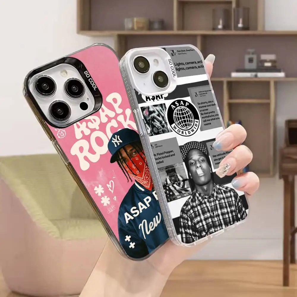 

Rapper A-ASAP Rocky Phone Case For iPhone 16,15,14,13,12,11,Mini,Pro,SE,MAX White Matte Shockproof Cover