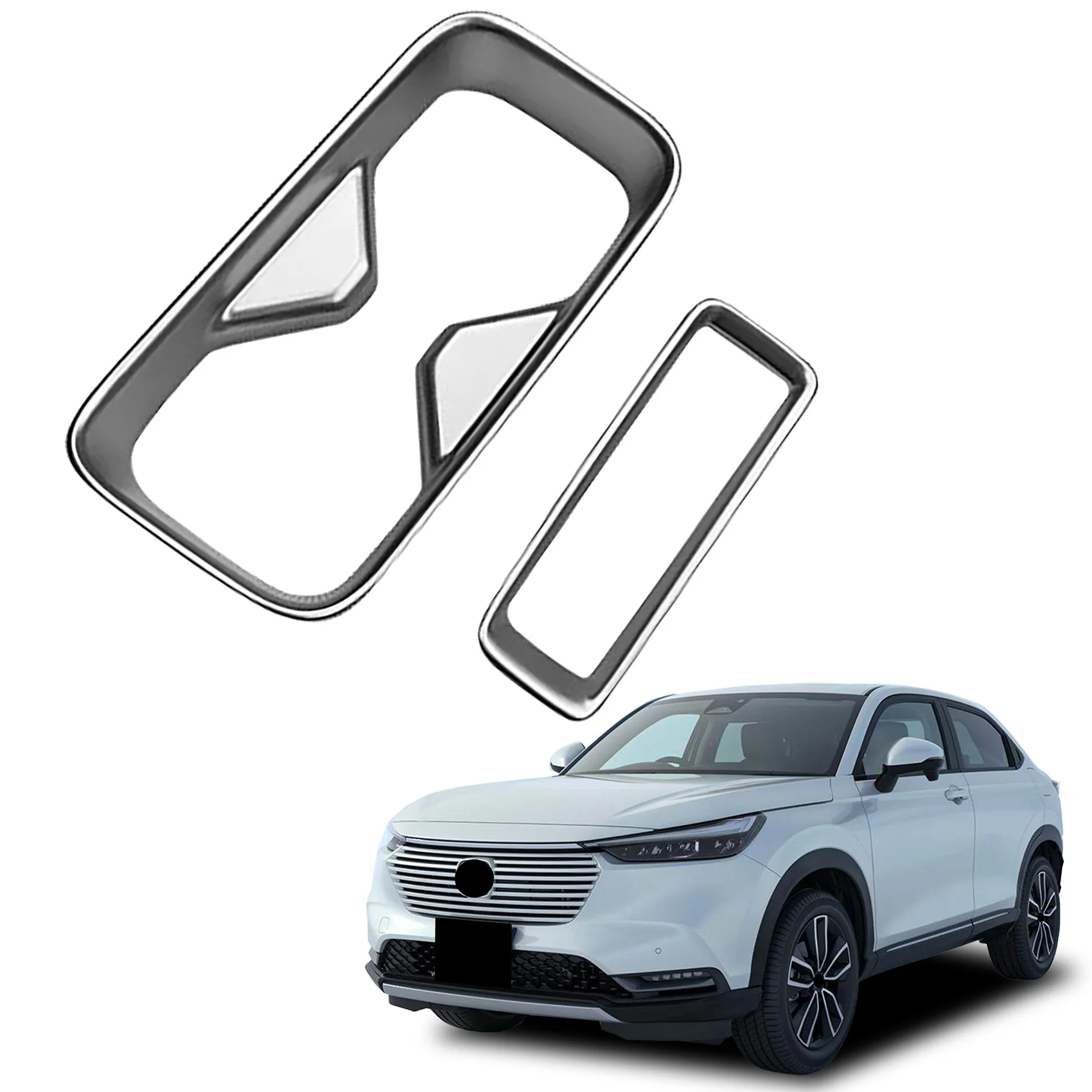 A60E-Auto Center Console Water Cup Holder Decoration Cover Trim Stickers For Honda HRV HR-V Vezel 2021 2022 5