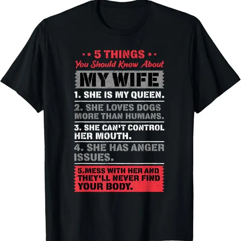 5 Things You Should Know About My Wife Husband idea T Shirt