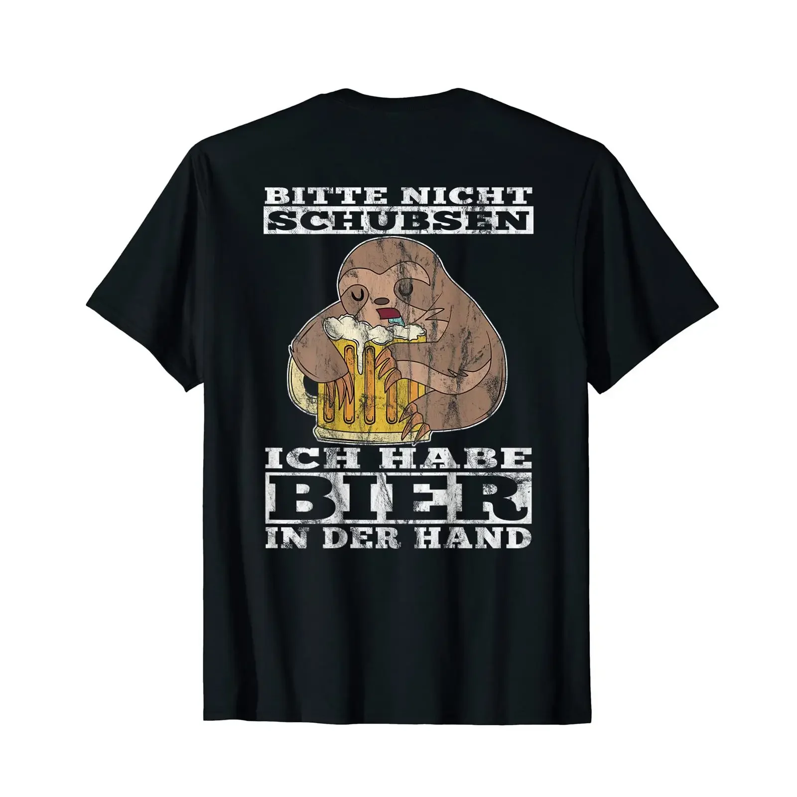 T Shirt with German Text Ich Habe Bier In Der Hand I Oktoberfest Language vintage Washed fashion homme Slightly Versatile