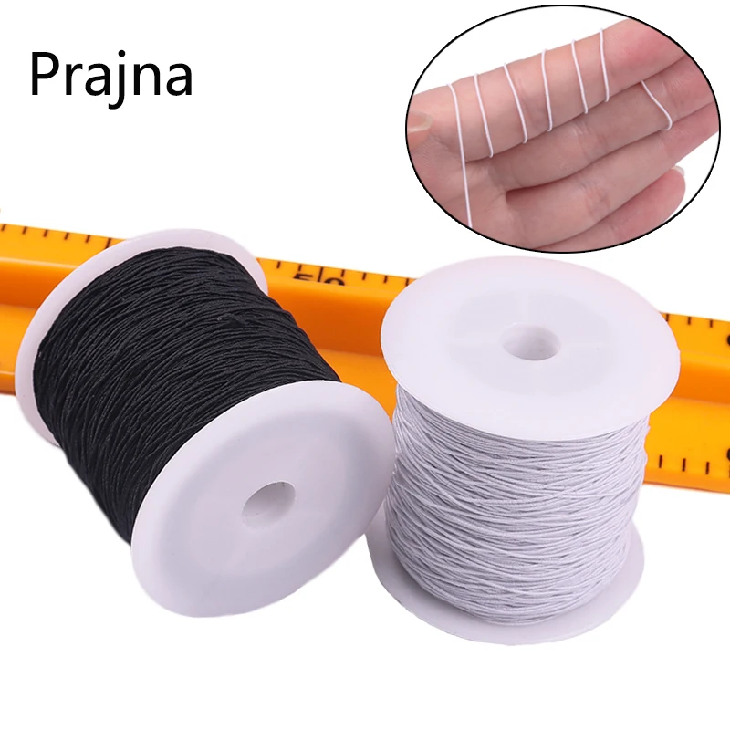 

200M White Black Elastic Thread Polyester Sewing Threads Elastic Cord Beading Stretch Thread Industry Fabric Supplier Accessory