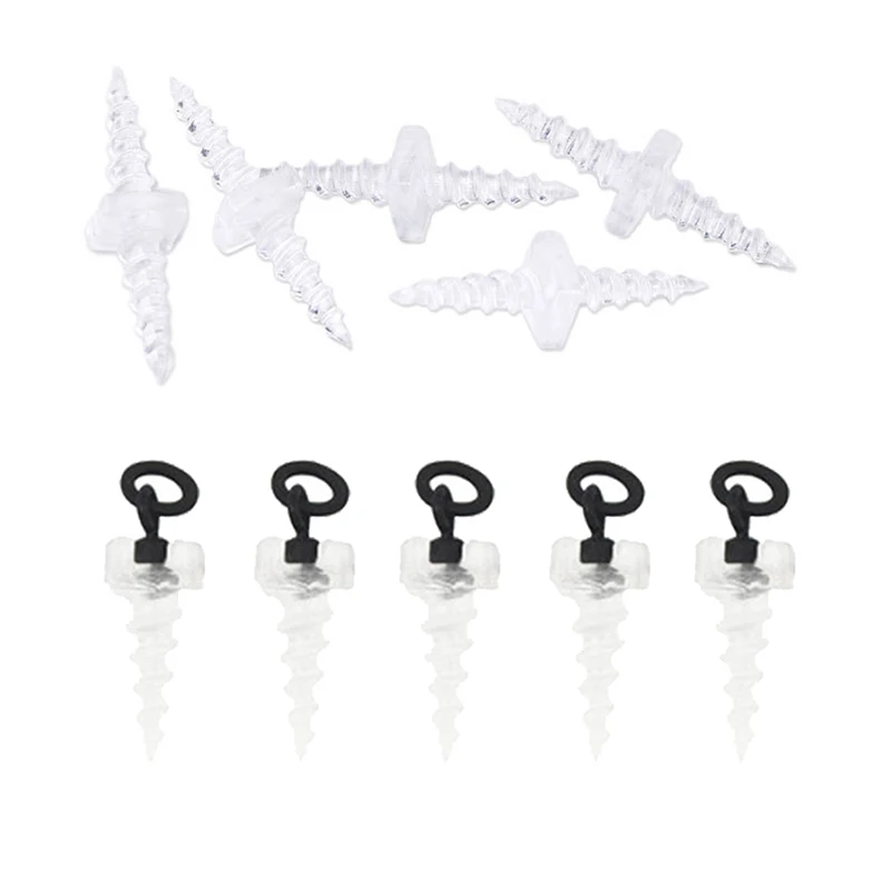 20Pcs/Set Carp Fishing Accessories Pop Up Floating Bait Screws With Ring Swivel Hair Rig Hook Link Stop Beads For Carp Tackle