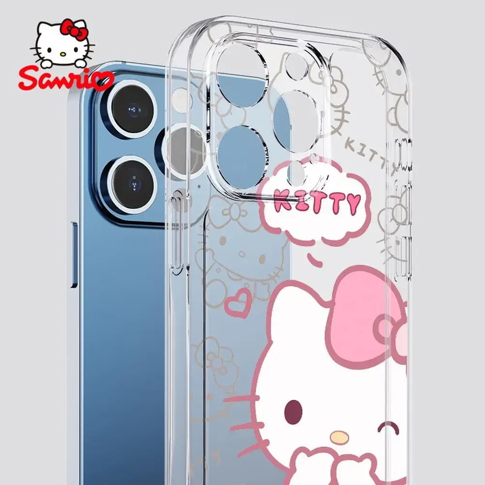 

Hello Kitty Phone Cases Iphone 16/15/14/13/12/11/x/xs/xs Max Girls Iphone Cases Sanrio Kt Pink Accessory Cover De Iphone