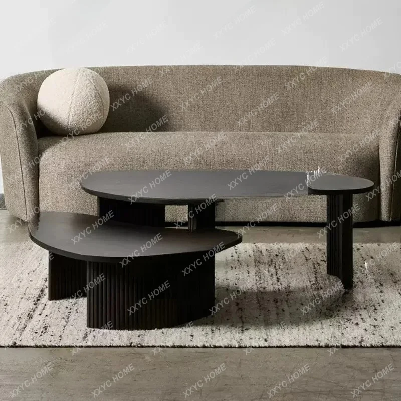 minimalist black small apartment household modern height table