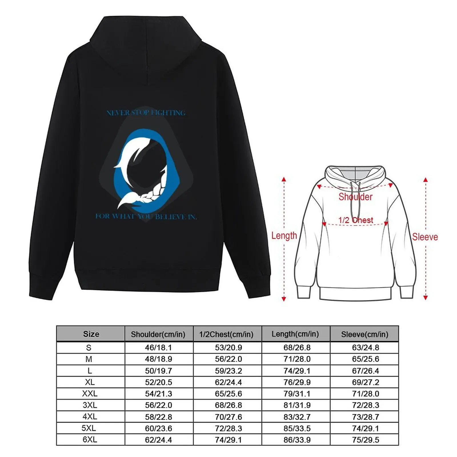 تي شيرت Ana Never Stop Fighting بقلنسوة جرافيك للرجال ملابس الخريف الكورية على الطراز الياباني ملابس جمالية بقلنسوة كبيرة الحجم #4