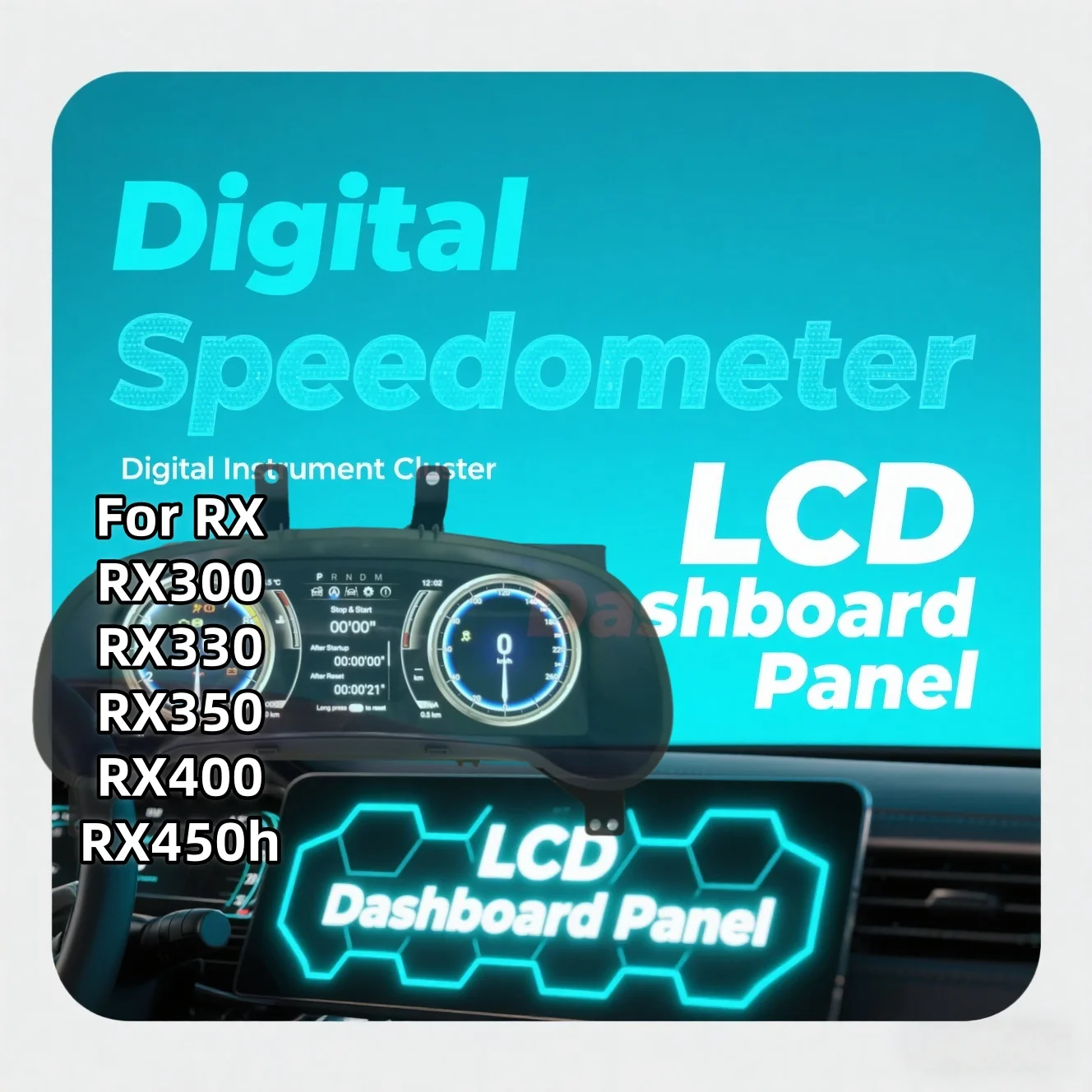 Latest Original Car Digital Cluster Instrument For RX RX300 RX330 RX350 RX400 RX450h 2016- 2020 2021 LCD Speed Meter Dashboard