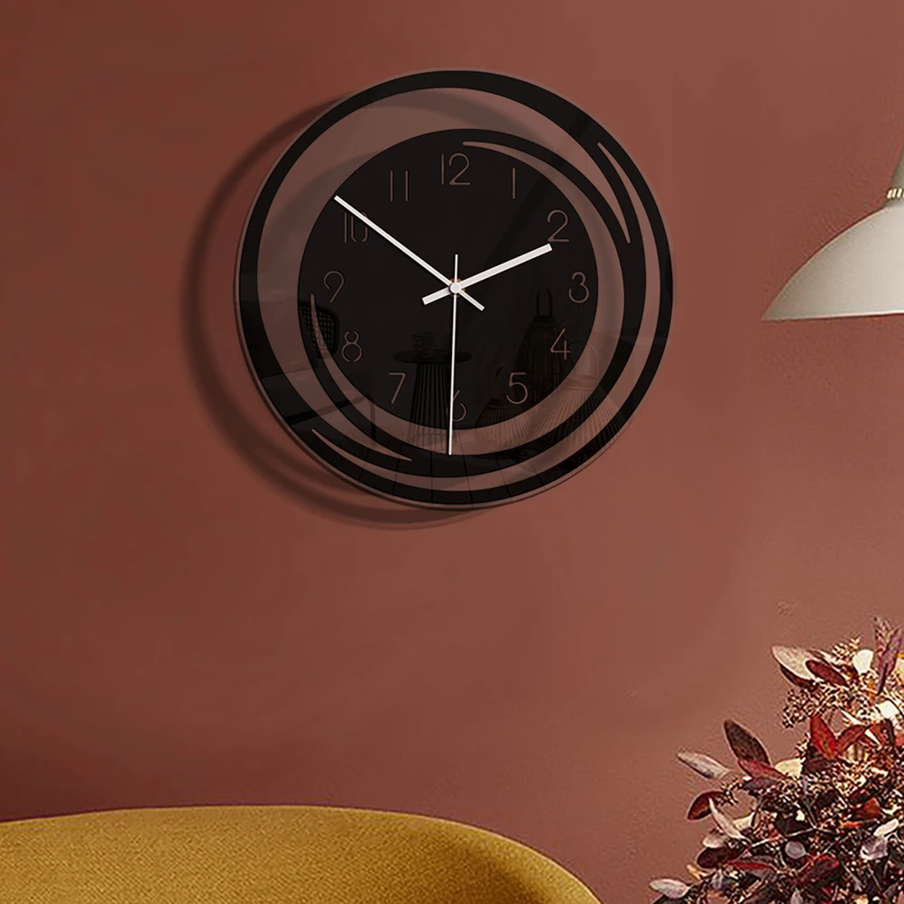 

Transparent Wall Clock Large Size Acrylic Hanging Kitchen Living Room Bedroom Decor Material Creative Home Office Use