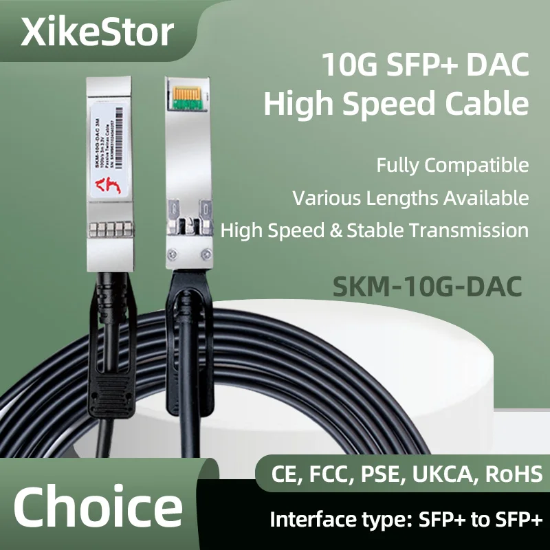 XikeStor 10G DAC Cable 1M/3M/5M  SFP+ High-speed Cable For Switches Full Compatibility Plug and Play