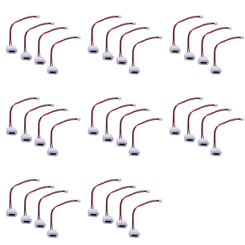 80Pcs USB Type C Connector Jack Female Type-C With Card Buckle High Current Fast Charging Jack Port USB-C Plug B
