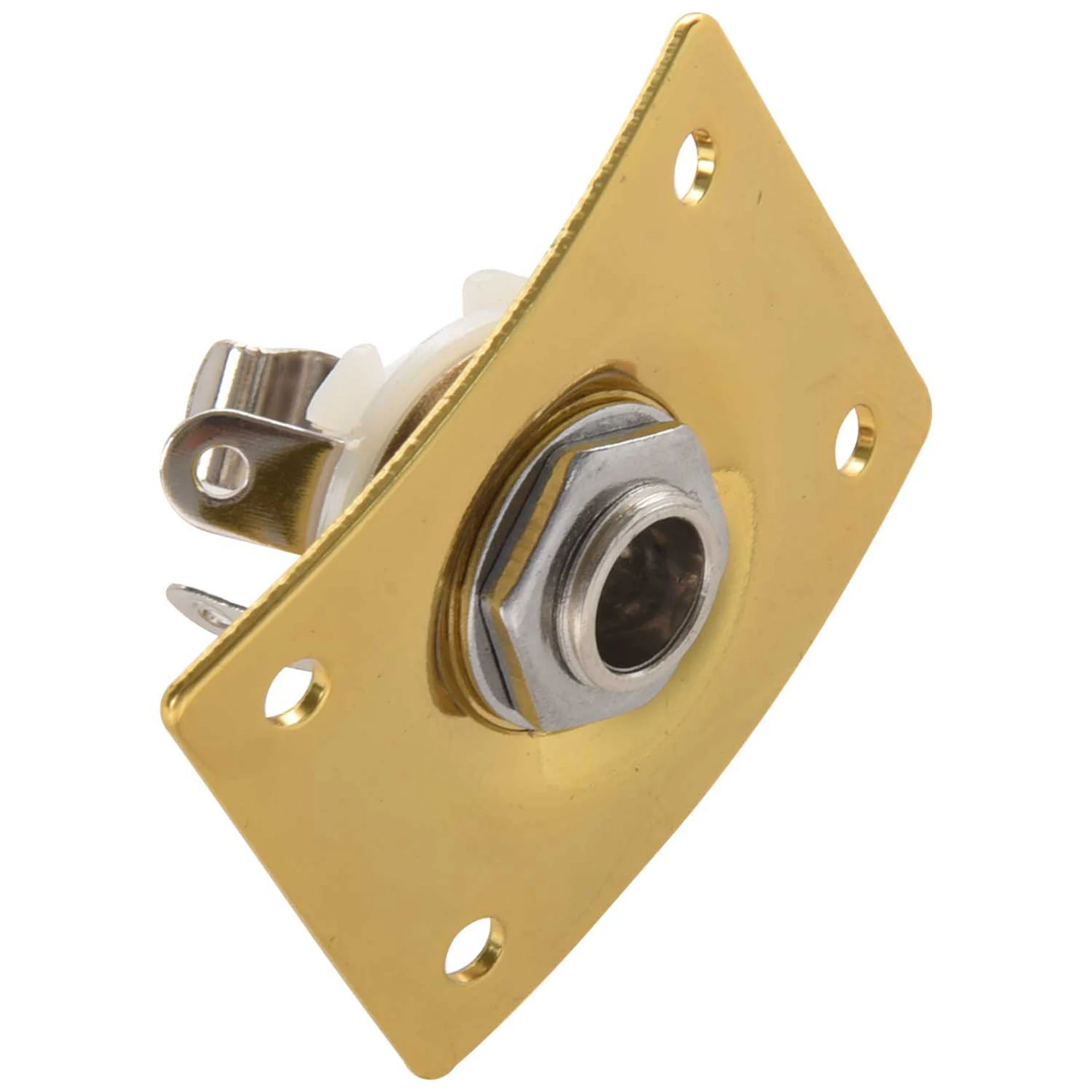 6 String Acoustic Guitar Nut Saddle + 2X String Winder +12X Bridge Pins With Square Style Jack 1/4 Output Input Jack-ABJQ