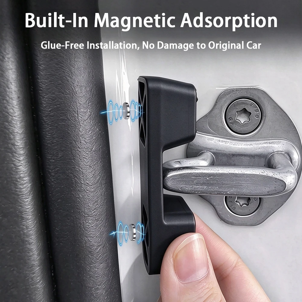 Magnetic Car Door Latch Silicone Shock Absorber Buffer Pad Noise Reduction Protective Cover For Porsche 911 991 992 997 996 GT3