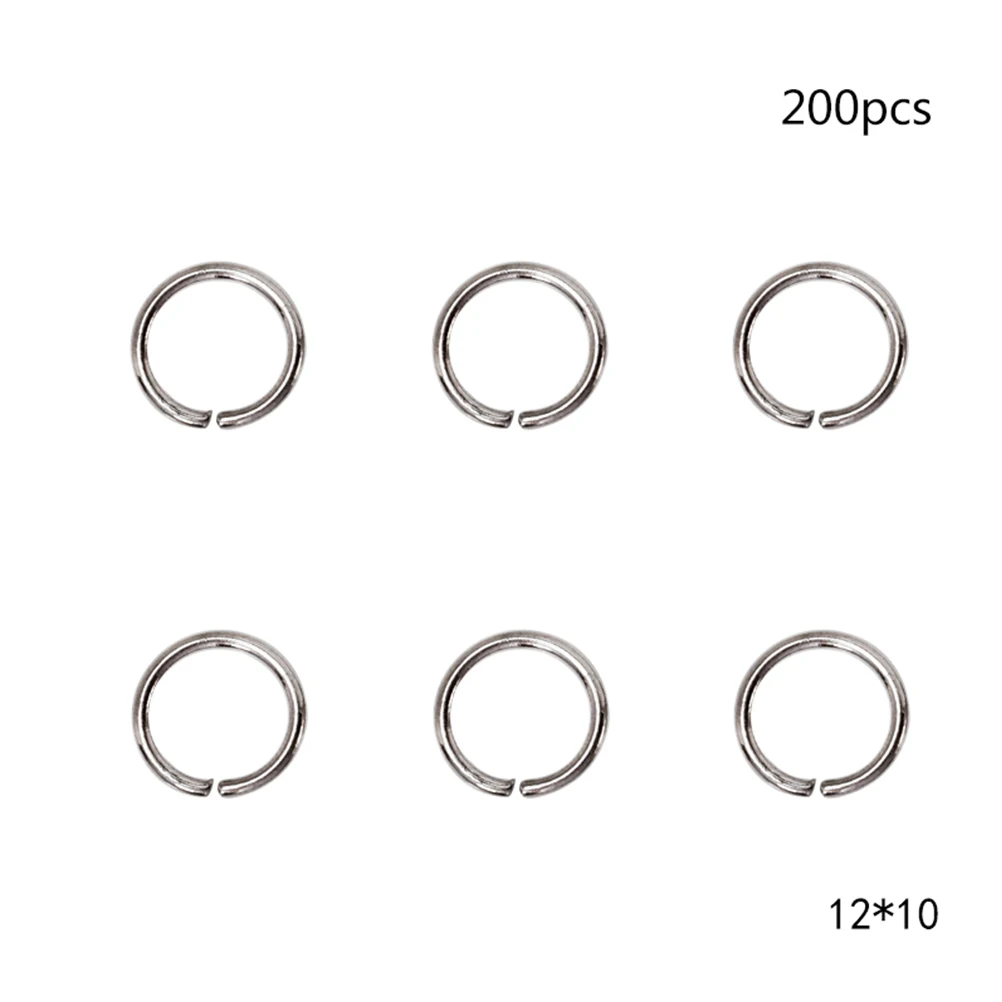

200pcs 12X10Mm Book Rings Stainless Steel Split Key Chain Circle For Diy Jewelry Photo Album Craft Projects Key Ring Photo Album