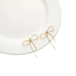 1pc 36x45mm 14K Gold Plated Brass Butterflry Bow Charm Pendant for Earring Necklace Jewelry Making