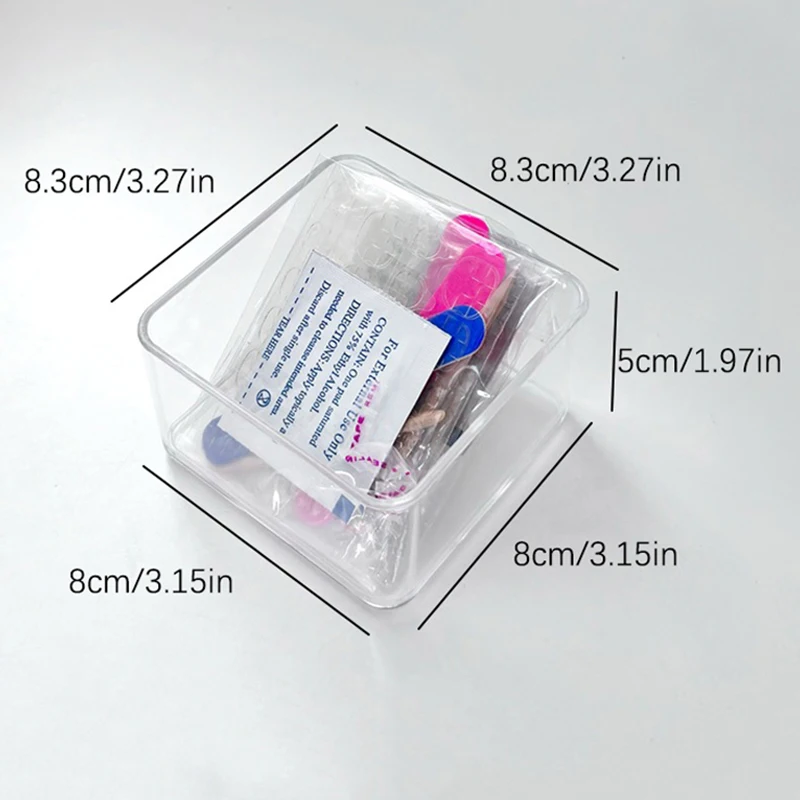 Nail Art Storage Box Transparent Wearing Armor Organizer Holder Empty Showing Box Dustproof Exquisite False Nails Display Case