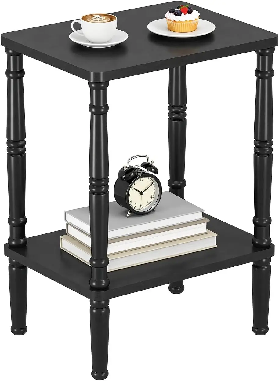 

Small Side Table for Small Spaces, Vintage End Table, Narrow Couch Side Table with Storage, Skinny Nightstand Bedside Table f