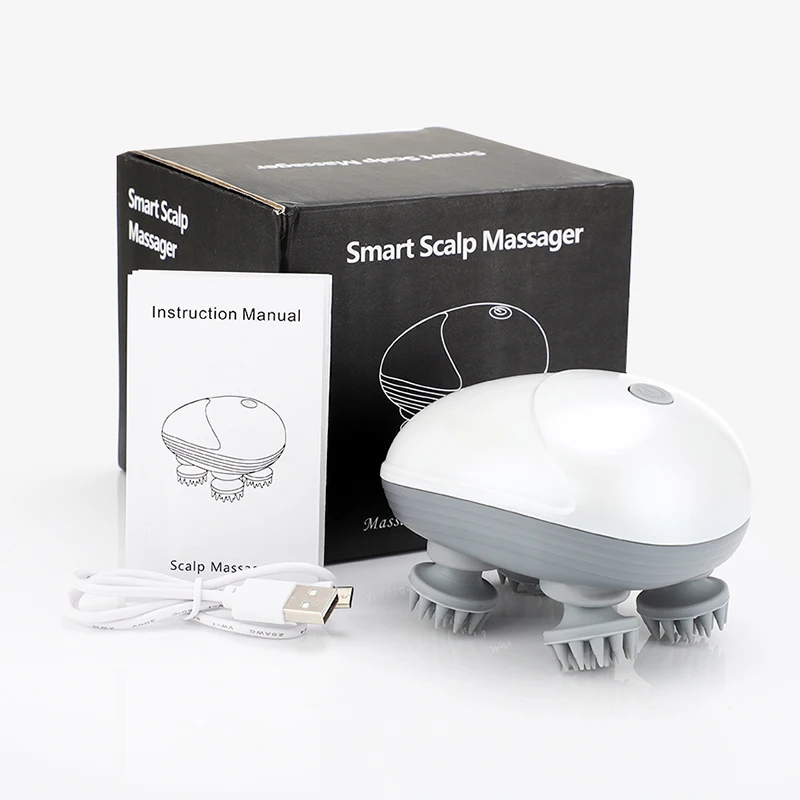 

Portable Rechargeable Waterproof Ipx7 Electric Charging Base Hair Massager Scalp Head Massage for Hair Growth