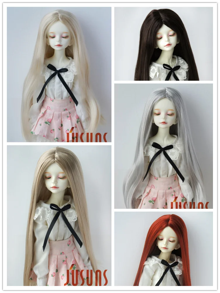 JD016 Fashion Long Straight 1/12 1/8 1/6 1/4 1/3 Blythe BJD Synthetic mohair Wig Doll For OB11 YOSD MSD SD Qbaby HairAccessories