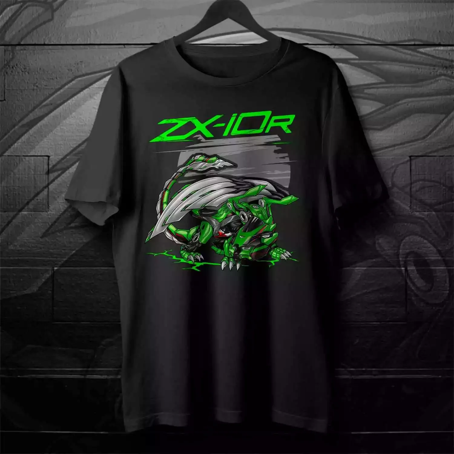 Classic Japanese Motorcycle Ninja ZX-10R Dragon Inspired T-Shirt 100% Cotton O-Neck Short Sleeve Summer Casual Mens T-shirt
