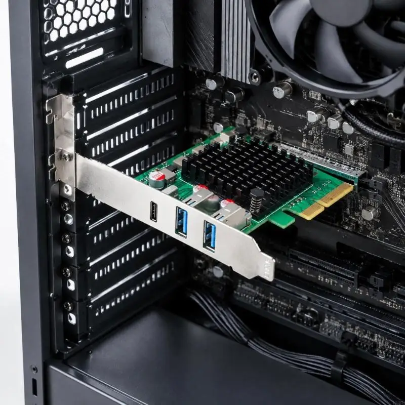 PCIe USB 3.2 Expansion Card with Up to 20 Gbps Transfer, Three External USB Receptacles, UASP and xHCI Support, H8WD