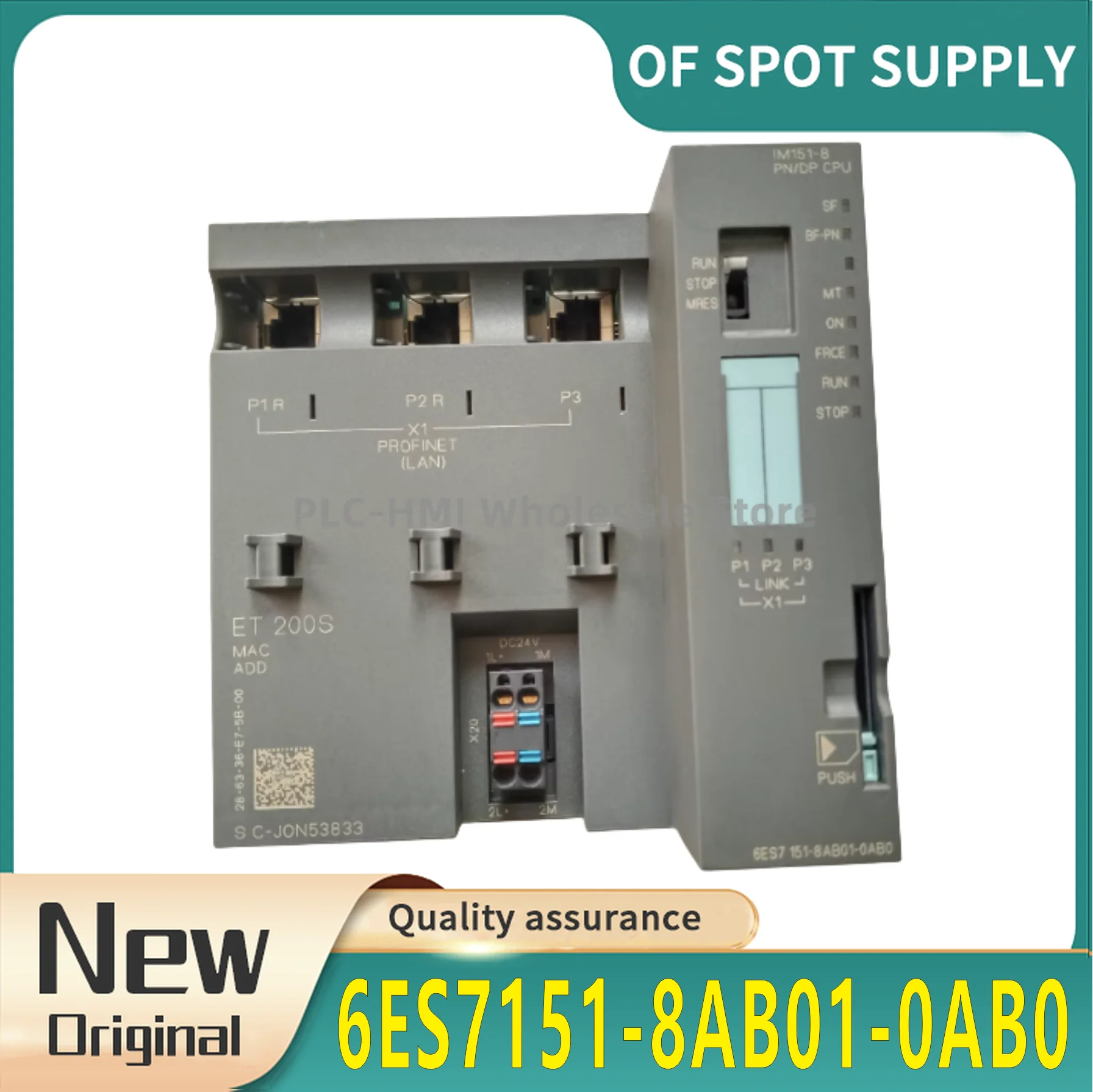New original 6ES7151-8AB01-0AB0 PLC module.