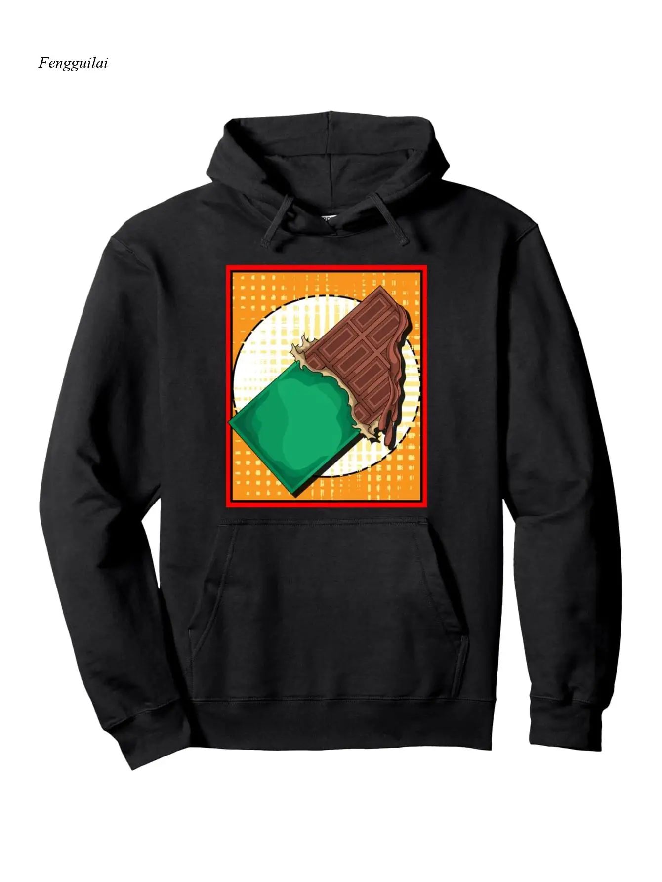 Felpa con cappuccio Art Chocolate Chocolate Milk Chocolate Bar - Felpa con cappuccio pullover con stampa a tema cioccolato