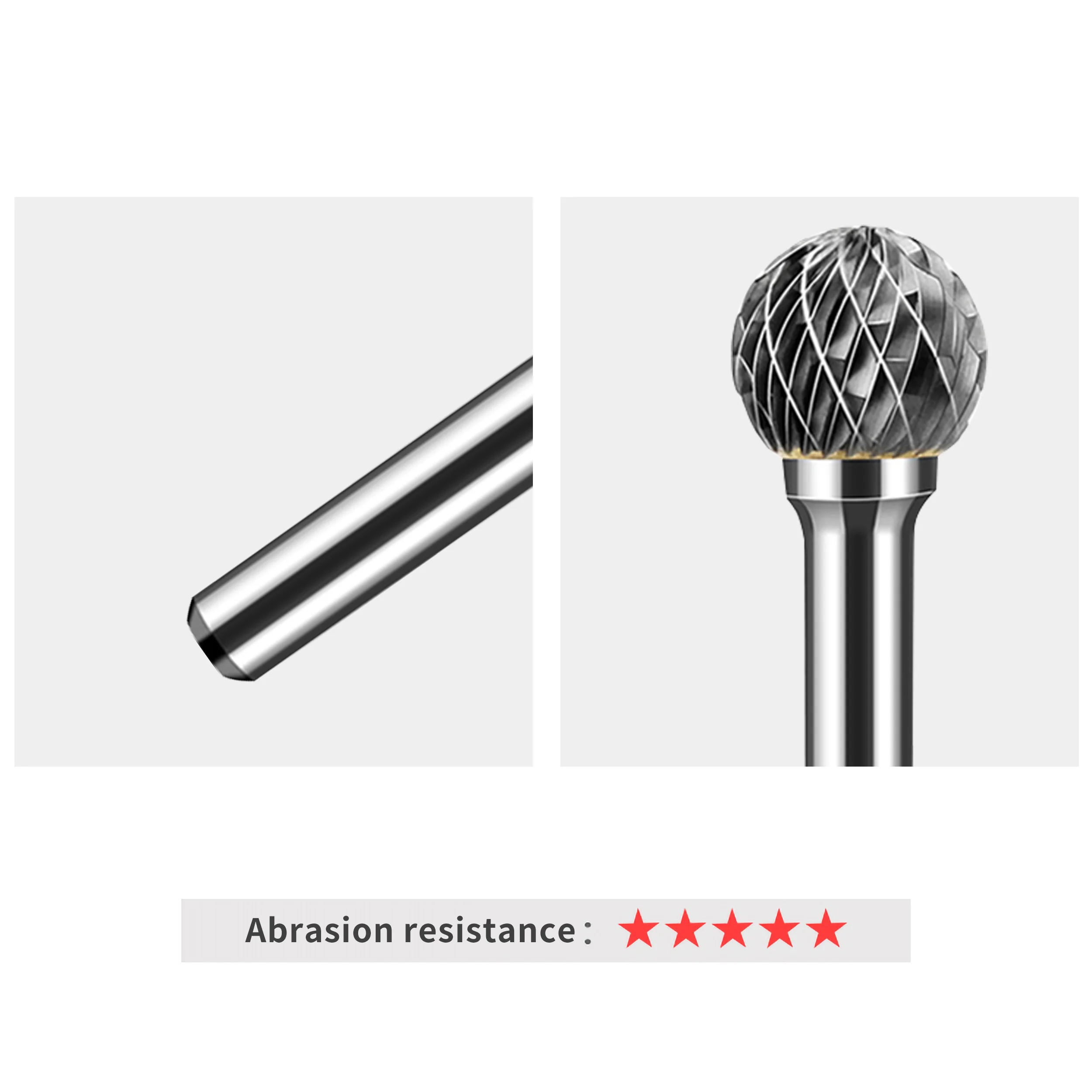 Imagem -03 - Carboneto de Tungstênio Rotary File Burr Die Grinder Ferramenta Abrasiva Redonda Bola tipo Broca Fresagem Metal Madeira Carving Bit tipo d e dx Ponto