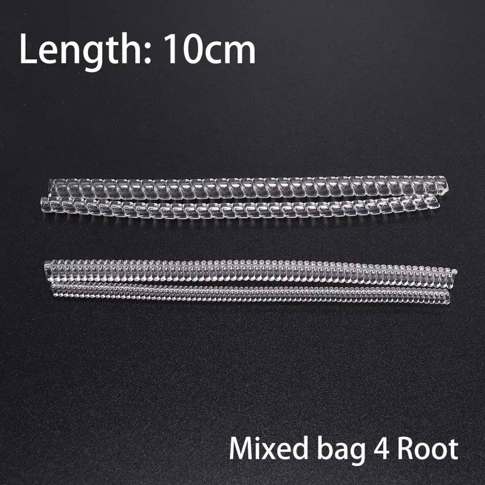 4pcs Transparent Spiral Ring Size Adjuster Tools