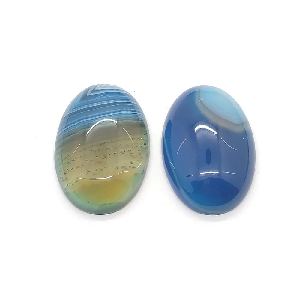 1pcs/Bag 18 Colors Natural Stone Cabochons 20x30x7mm Oval Pattern Pendant Star Jewelry Making DIY Necklace Bracelet  Accessory