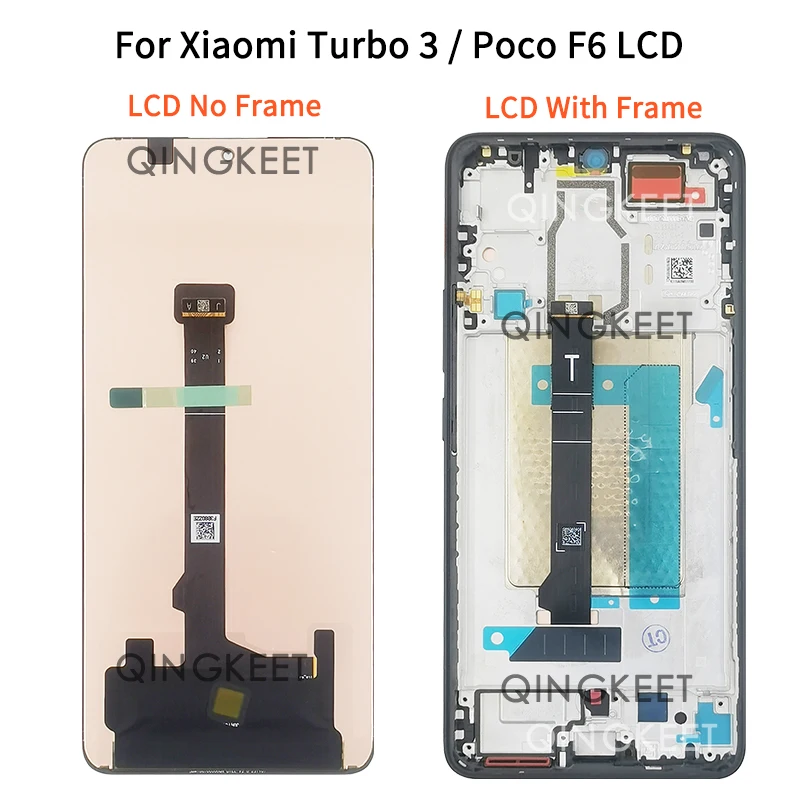 For Xiaomi Redmi Turbo 3 LCD 24069RA21C Display Touch Screen Digitizer Assembly For Xiaomi Poco F6 LCD With Frame 24069PC21G