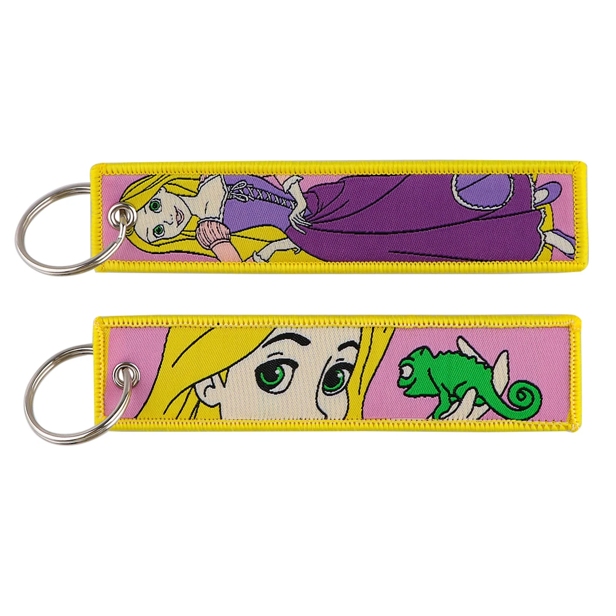 Cartoon Kawaii Key Tag New Embroidery Key Fobs For Motorcycles Cars Backpack Chaveiro Fashion Keychain Key Ring For Kids Gifts