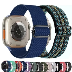 Scrunchie Strap for Apple watch Ultra 2 band 45mm 44mm 40mm 41mm 42mm 46mm 49mm Elastic Nylon bracelet iWatch series 10 9 8 7 se